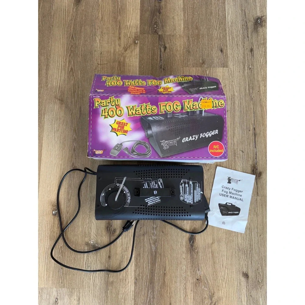 Forum Novelties Crazy Fogger Machine Black 400W Wired Remote Tested Works
